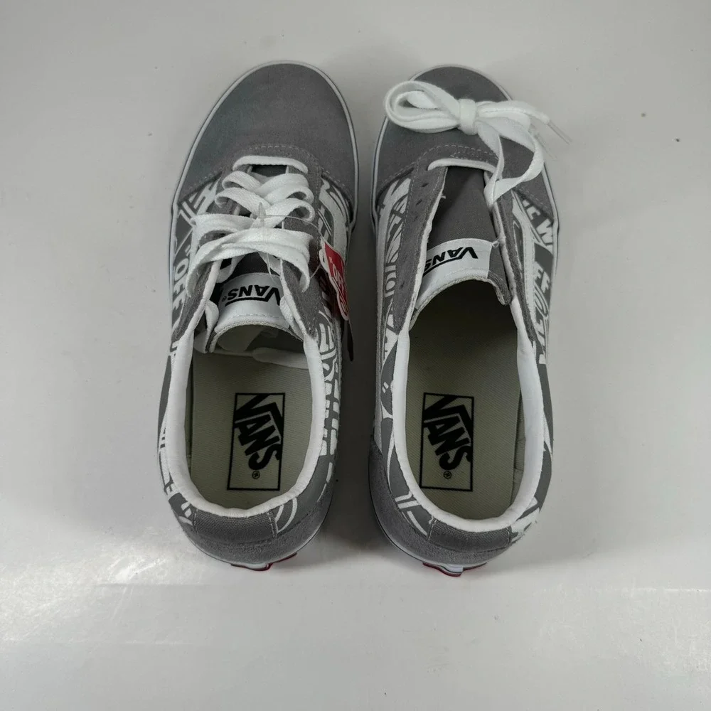 Vans Ward Low OTW Repeat Men's 7.5 Frost Grey/White Suede Canvas Skate Sneaker